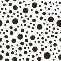 Seamless Background with big Polka Dot pattern. Polka dot fabric. vector background  