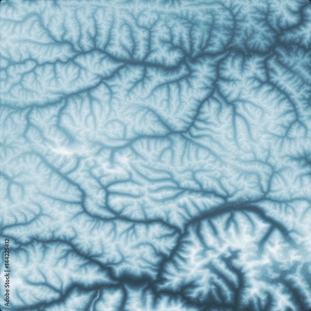 Poster vector abstract earth relief map. generated conceptual elevation map. isolines of landscape surface 