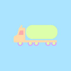 Big Car Vector illustration in flat style Tank trailer