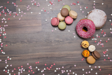 Macarons, sweets, chokolade, background