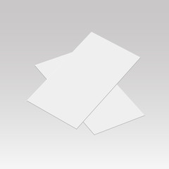 Falling realistic business cards template. Vector illustration.
