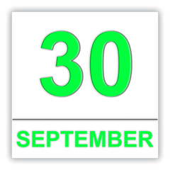 September 30. Day on the calendar.