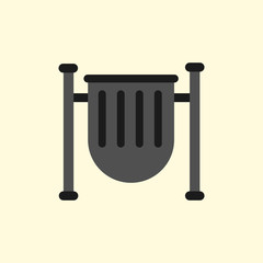 park trash urn vector illustration