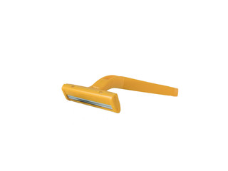 The yellow razor isolated on white background