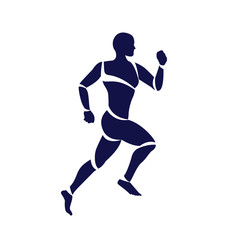  Man sprint running flat icon