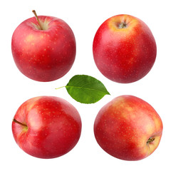 red Apple isolated on a white background.