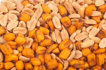 Peanuts and corn close up