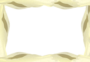 Obraz premium cartoon sand frame for different usage with space for text