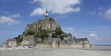 Abbey of Mont Saint Michel. Landscape in Normandy.