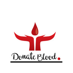 concept of blood donation icon. vector illustration