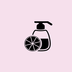 Lime liquid soap icon. Flat design
