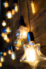 Antique filament light bulbs, Edison light bulbs