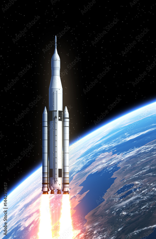 Canvas Prints space launch system over the earth