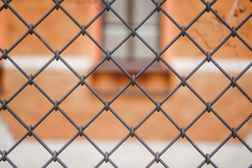 classic decorative fences in street saint-petersburg, Russia. closeup