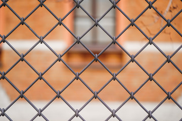 classic decorative fences in street saint-petersburg, Russia. closeup