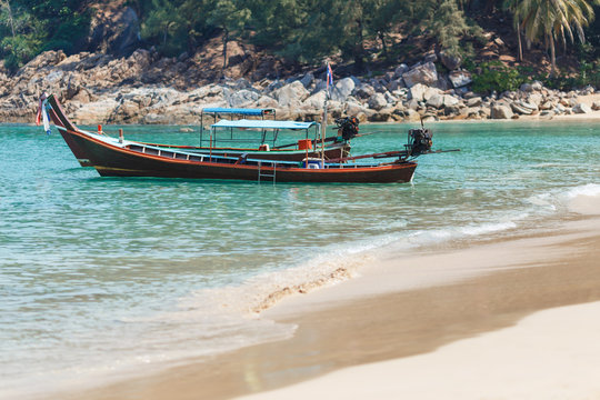 Boats on the beach, Phuket, Thailand