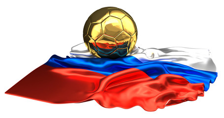 soccer football russia 3d rendering