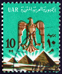 Postage stamp Egypt 1964 Eagle of Saladin