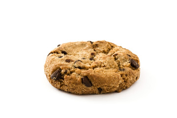 Chocolate chip cookies isolated on white background

