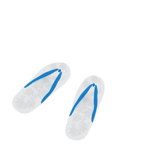  beach sandal in watercolor style,vector illustration