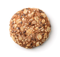 Top view of multigrain cookie