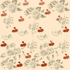 Watercolor rose background