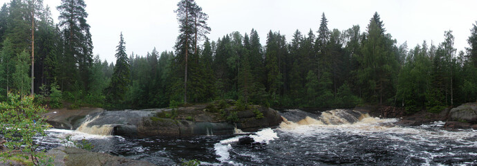 Threshold Pink Elephant on the river Uuksa in Karelia