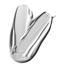 Smear cream isolated on white background. Cream  texture.