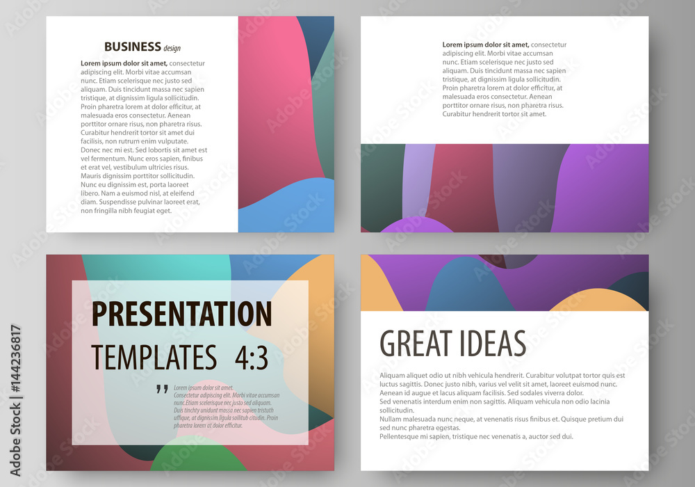 Poster business templates for presentation slides. easy editable layouts in flat style, vector illustration