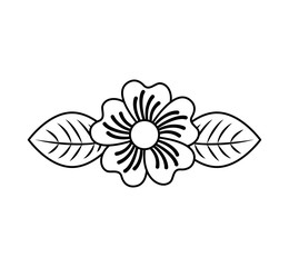 cute flower decorative icon vector illustration design