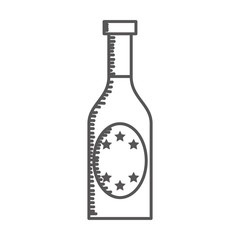 champagne bottle drink icon vector illustration design