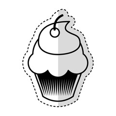 delicious cupcake isolated icon vector illustration design