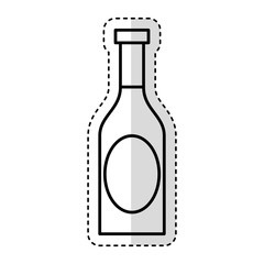 champagne bottle drink icon vector illustration design