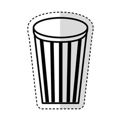 soda glass with straw icon vector illustration design