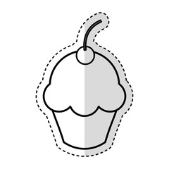 delicious cupcake isolated icon vector illustration design