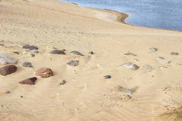 large-size granite rocky beach