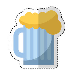 beer in jar isolated icon vector illustration design