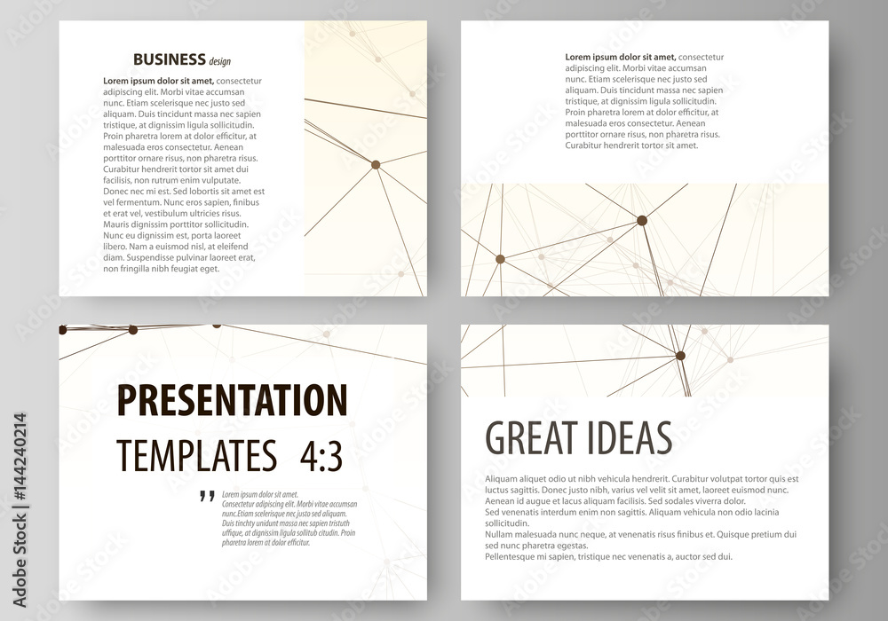 Aufkleber set of business templates for presentation slides. easy editable abstract vector layouts in flat des
