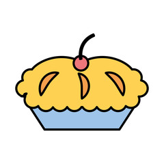 delicious pie isolated icon vector illustration design
