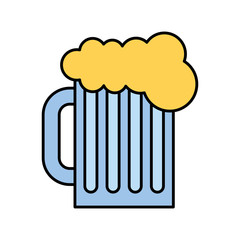 beer in jar isolated icon vector illustration design