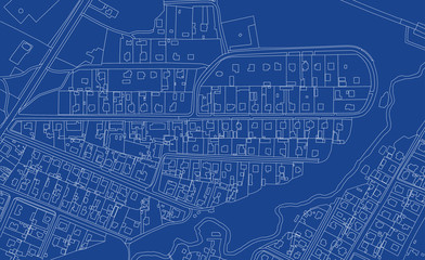 Abstract map. Urban city top view. Vector blueprint.