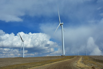 Wind turbines in North dakota.