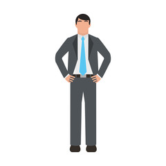 businessman avatar character icon vector illustration design