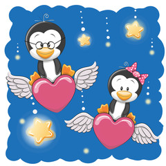 Cute Lovers Penguins