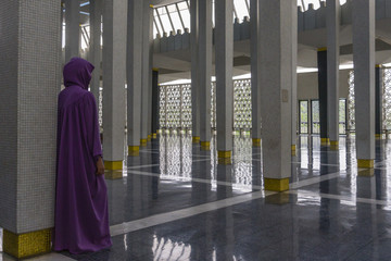 mistery woman in a mosque