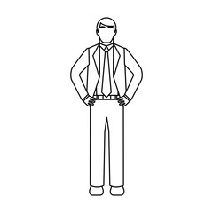 businessman avatar character icon vector illustration design
