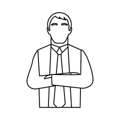 businessman avatar character icon vector illustration design