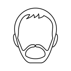 head man avatar icon vector illustration design