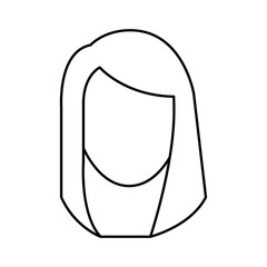 head woman character icon vector illustration design