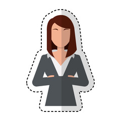 businesswoman avatar character icon vector illustration design